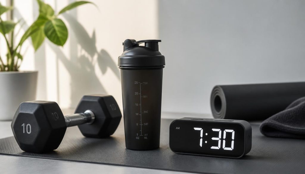 An athletic individual preparing for a workout representing muscle preservation planning
